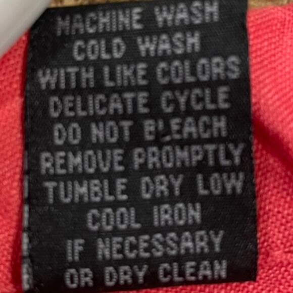 Fuchsia Coral Linen Shirt by Grace Elements, 20W‎ Pintuck Front Pleated Hem - Picture 12 of 13